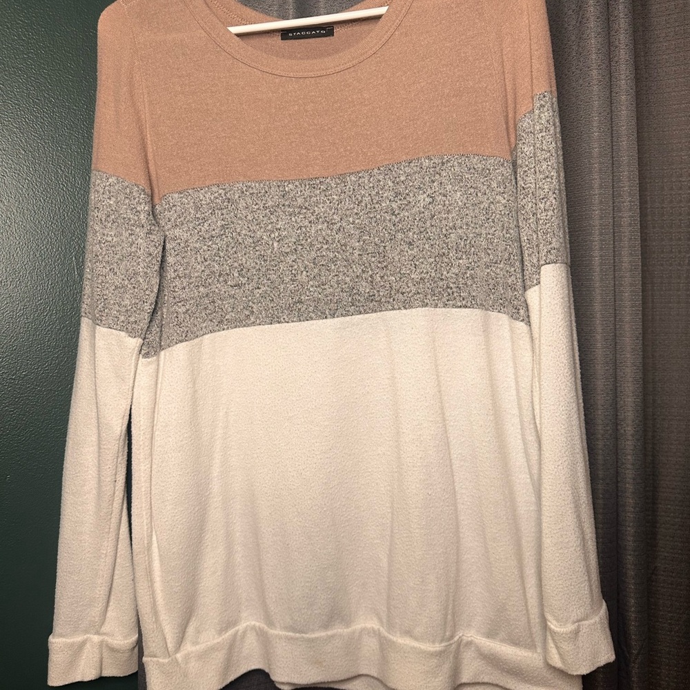 Dry Goods Women's Colorblock Top - Mauve, Gray, White